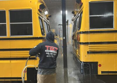 School Bus Fleet Washing